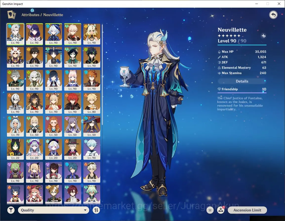 Genshin Impact Accounts End Game ASIA|AR60| 19 Limited + 6 [5 Star's Weapon] Neuvill+Sign,Raiden 2