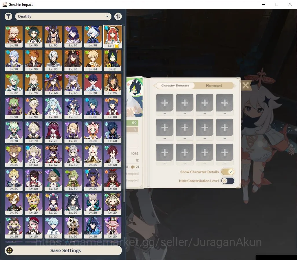 Genshin Impact Mid Game ASIA|AR 59|11 Limited+7 [5* Weapon]|(Furina C1,Nil image 1