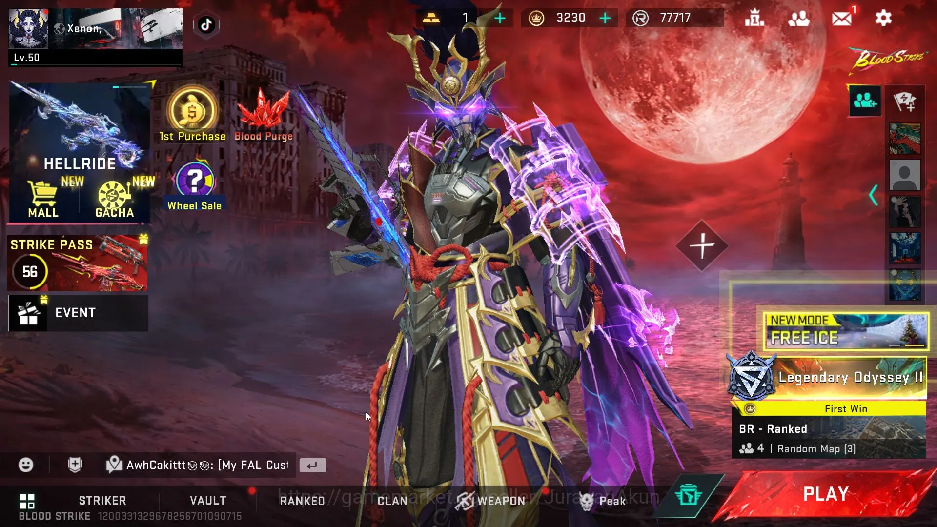 Asia|1 ETERNAL(ZERO-Odashadow)6 ULTRA(RAN,QBZ95,FAL-Argent Serpent)Netease(BLS2523) Blood Strike Mid-Tier Asia|1 ETERNAL(ZERO-Odashadow)6 ULTRA(RAN,QBZ95,FA image 1