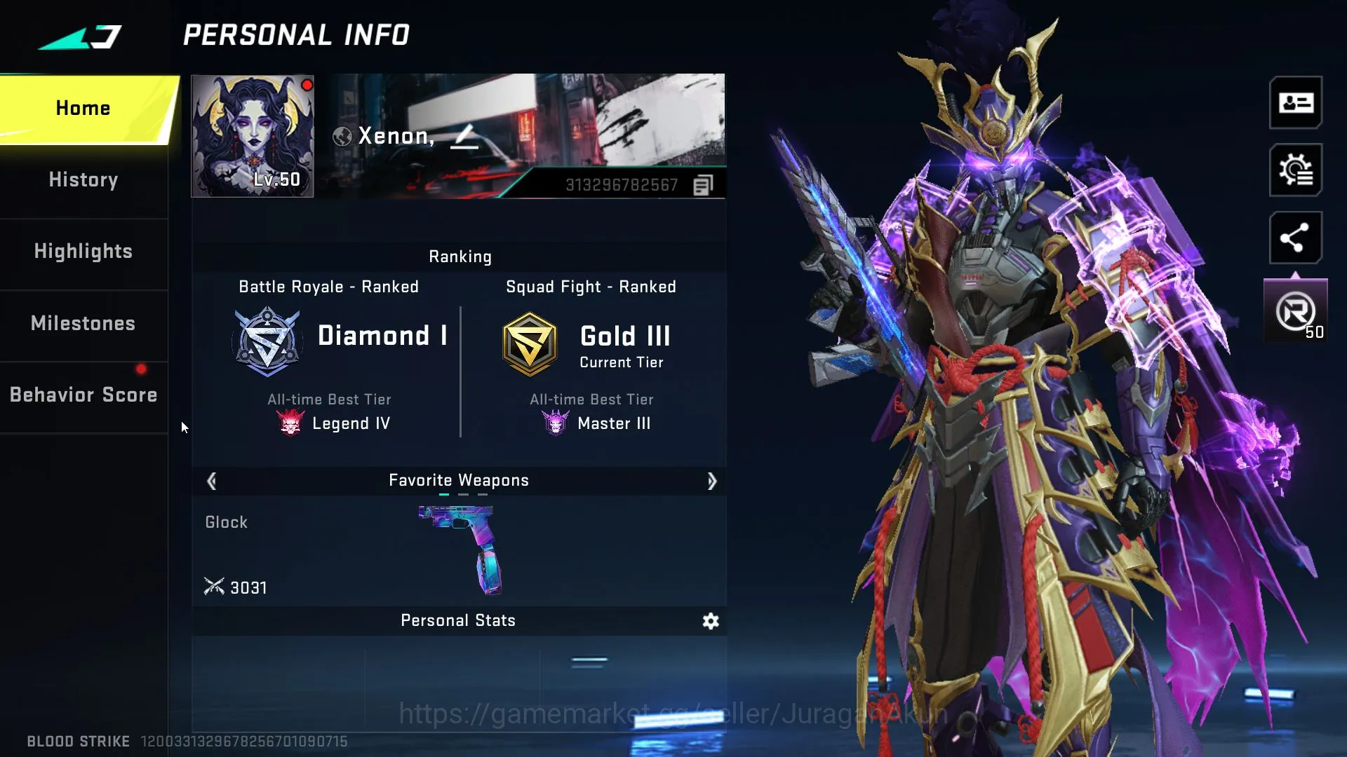 Blood Strike Accounts Mid-Tier Asia|1 ETERNAL(ZERO-Odashadow)6 ULTRA(RAN,QBZ95,FAL-Argent Serpent)Netease(BLS2523) 4