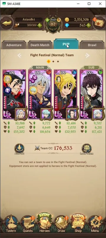 The Seven Deadly Sins: Grand Cross Accounts Midgame ASIA|2,7M CC|2 LR + 2 UR + 543 Gems 7
