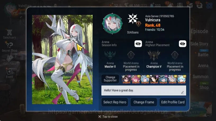 Epic Seven Accounts Asia verif|Best Starter|22 ML(NM Luna,DB Senya,Mai image 1