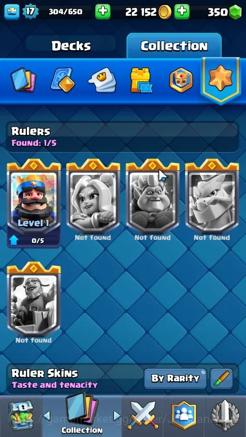Clash Royale Accounts Starter Lvl 17|Starter|Trophy 1301|Limited Skin|KTL 7|Card 28|1 EVO,1 Epic,14 Rare,13 Common|Gems 5