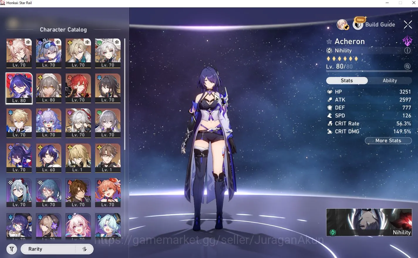 Honkai Star Rail Accounts Asia [TL65] 10 Limited (Acheron+Sign, Feixiao, Ave image 2