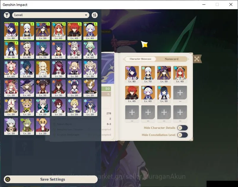 Genshin Impact Mid Game ASIA|AR 50|4 Limited+2 [5 Star's Weapon]|[Nilou,Ye image 1