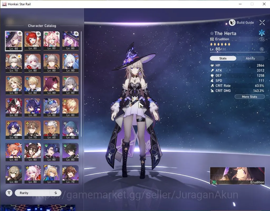Honkai Star Rail Accounts Mid Game ASIA|TL70| 12 Limited [The Herta+Sign,Archer,Kafka,Dr. Ratio,Mydei,Silver 3