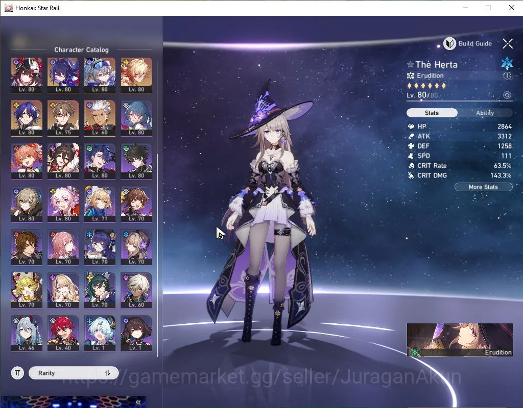 Honkai Star Rail Accounts Mid Game ASIA|TL70| 12 Limited [The Herta+Sign,Archer,Kafka,Dr. Ratio,Mydei,Silver 4