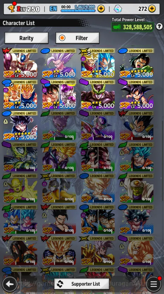 328M Total Power|LV 250|8 UL+ 37 LL| Fusion Zamasu, SS God Vegito, SS Goku Max Star, and ETC |Android| Check SS (DBL797) Dragon Ball Legends Mid-Tier 328M Total Power|LV 250|8 UL+ 37 LL| Fusion Zamasu image 1