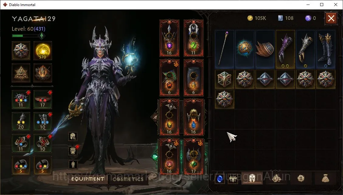 Diablo Immortal Accounts Mid-Tier SEA-Peth | can move server | Lv 60(431) Wizard 29K CR | Reso 570 | Hell 2 Paragon | One 3