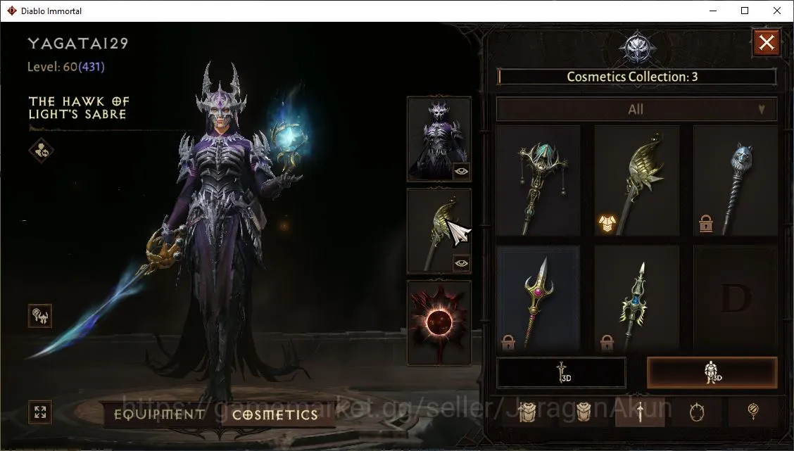 Diablo Immortal Accounts Mid-Tier SEA-Peth | can move server | Lv 60(431) Wizard 29K CR | Reso 570 | Hell 2 Paragon | One 5