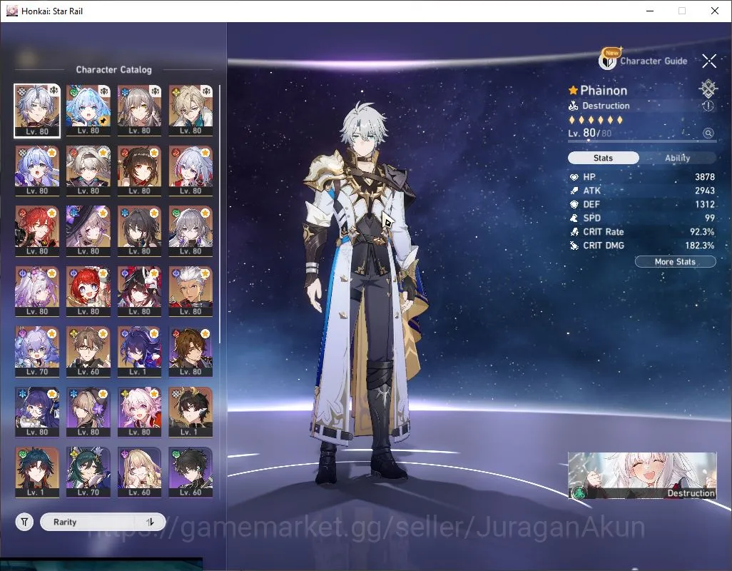 Honkai Star Rail Accounts End Game ASIA [TL70] 14 Limited (Cerydra,Robin,Lingsha)+Sign [Phainon,Sparkle,The Herta,Castorice 6