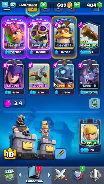 Clash Royale Accounts Midgame Lvl 27|Trophy 5440|KTL 10|Limited Skin|Card 106|1 Hero,4 EVO,14 Legend,33 Epic,30 Rare,29 3
