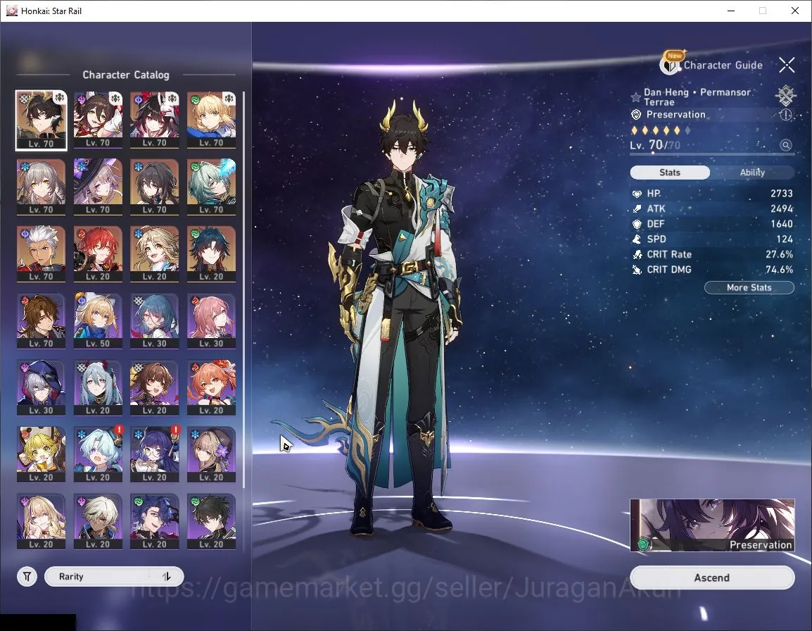Honkai Star Rail Accounts Mid Game ASIA |TL 60|7 Limited|[Saber+Sign,The Herta+Sign,Archer+Sign,Ruan Mei 5