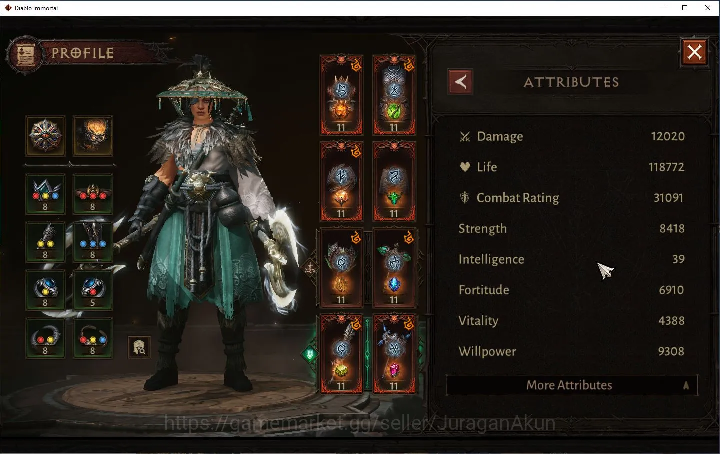 Diablo Immortal Accounts Mid-Tier NA-High Heaven|Lv60(518)Barbarian|31k CR|Reso 300|Inferno I|Paragon Vanquisher|Hell 3