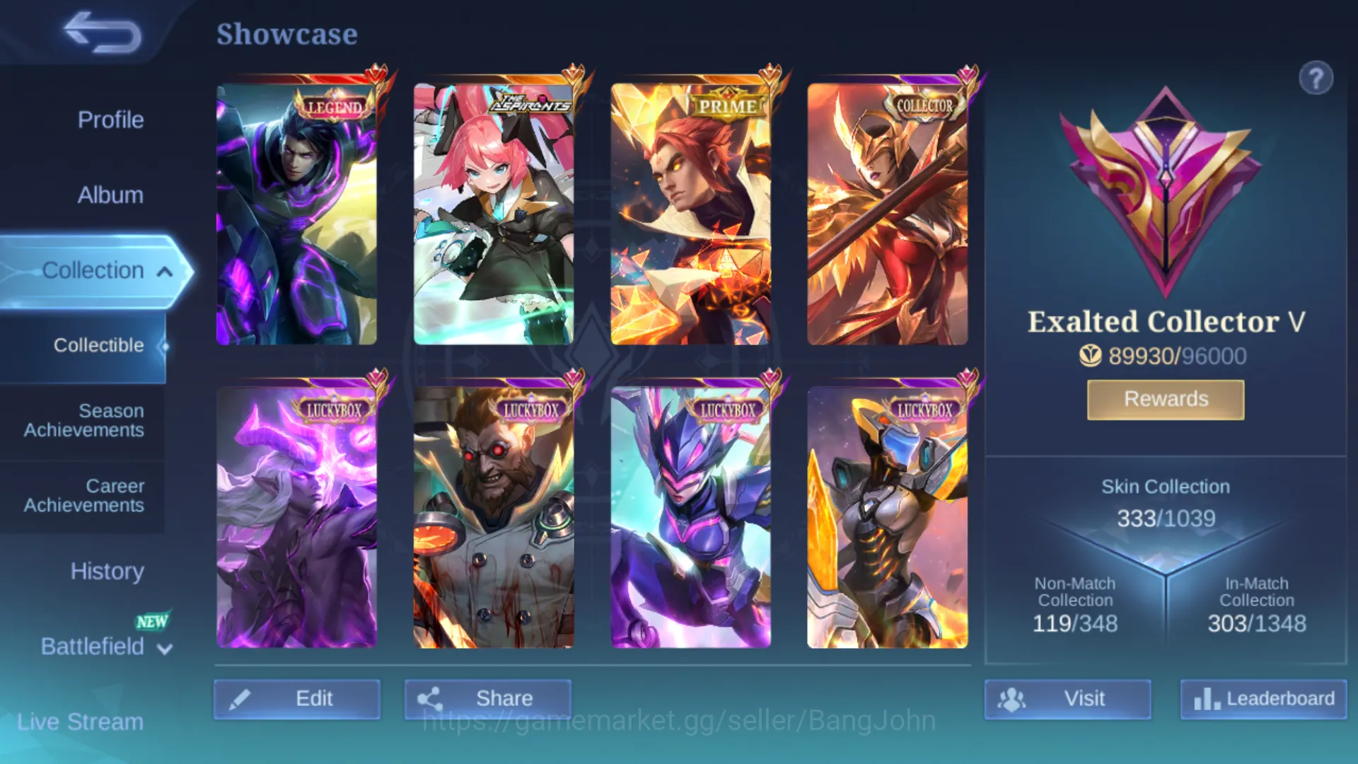Mobile Legends: Bang Bang Accounts Hero 131 | Skin 333 | Legend Alucard | Aspirants L image 2