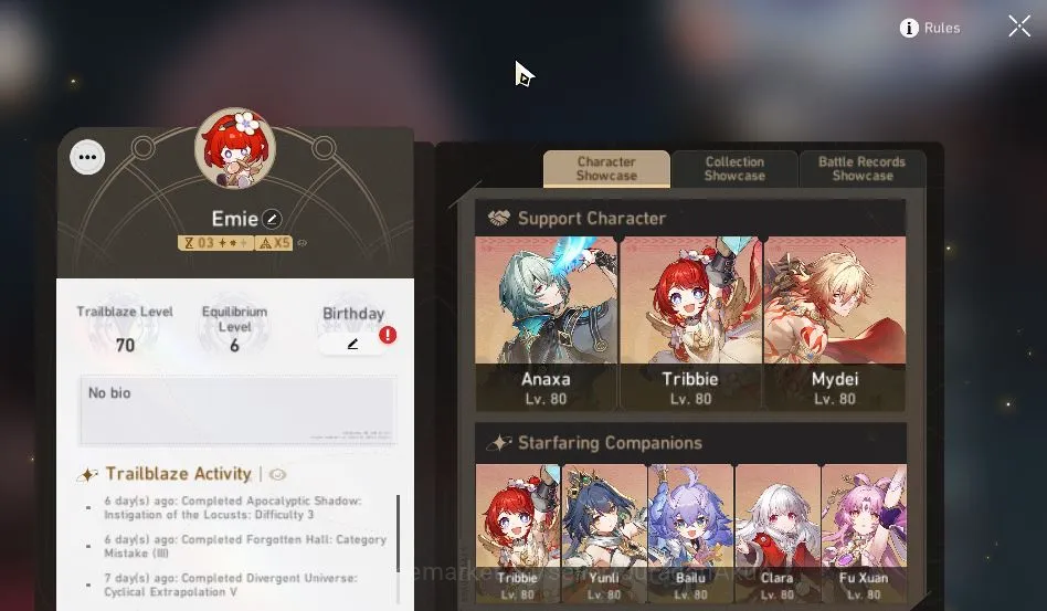 Honkai Star Rail Accounts ASIA|TL 70|14 Limit|[Mydei+Sign] Dante,Anaxa,Lings image 2