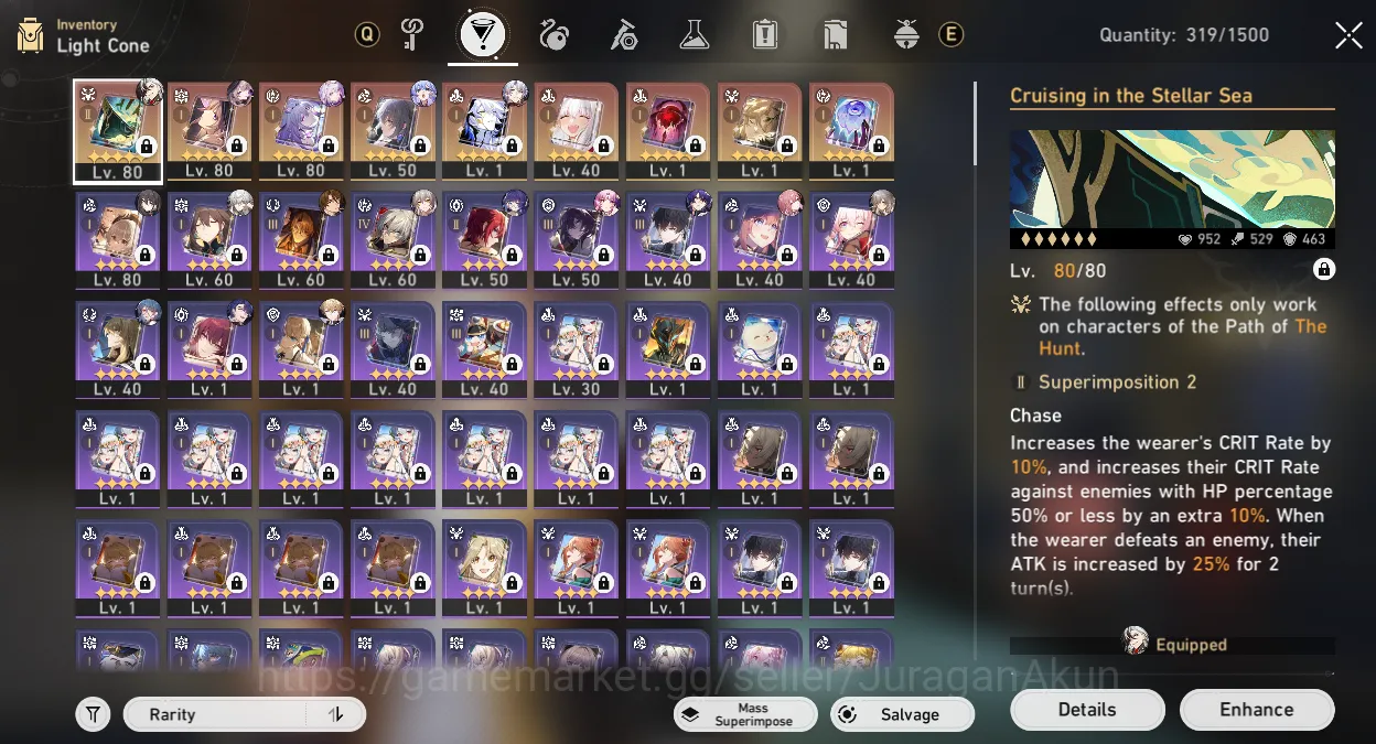 Honkai Star Rail Accounts Mid Game ASIA [TL68] 10 Limited + 3 Sign(TheHertaE1S1, CastoriceE0S1, PhainonE0S1) & ETC|Ampo|Take 8