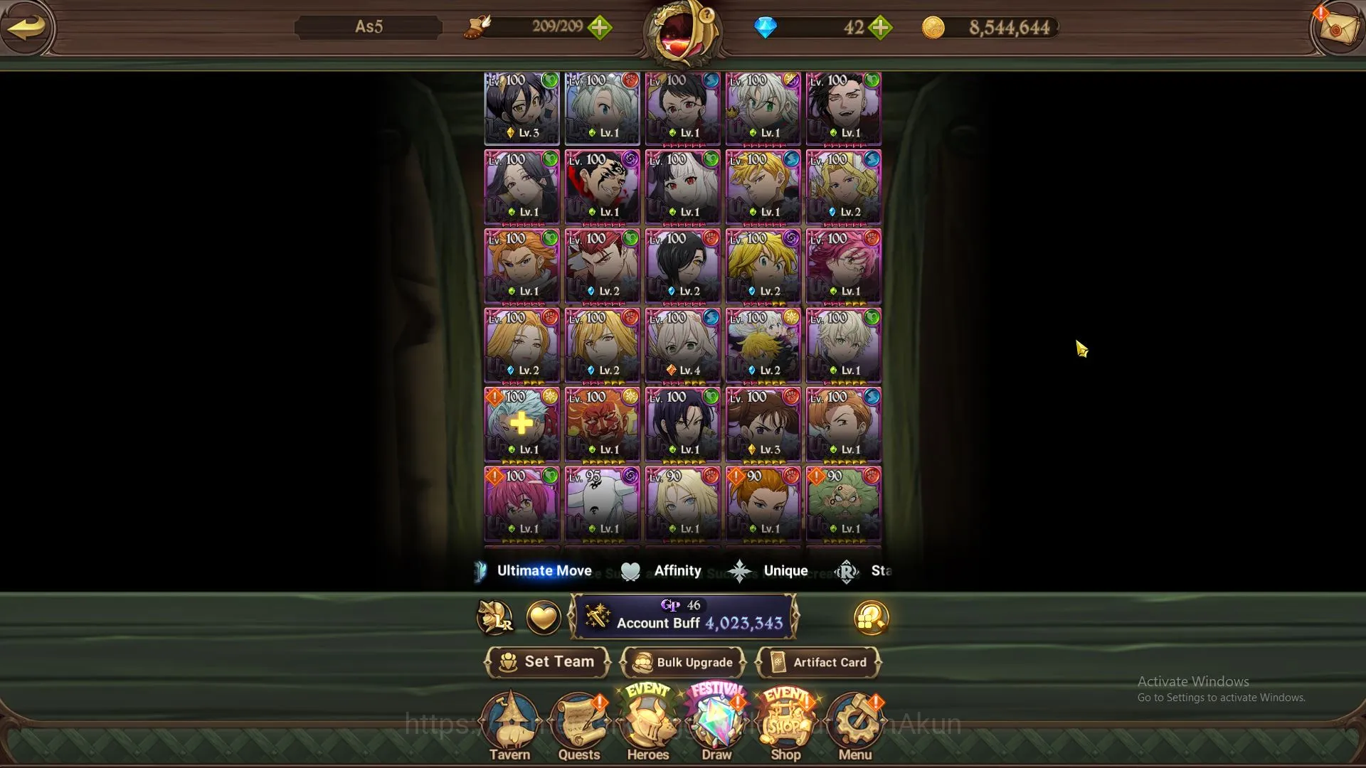 The Seven Deadly Sins: Grand Cross Accounts Endgame ASIA|4M CC|2 LR+12 UR+Collab 3
