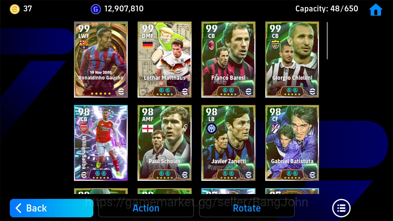 eFootball Accounts Others Power 3204 | son blitz totenham | lothar matthaus tsubasa | chiellini epic db new | saliba 7