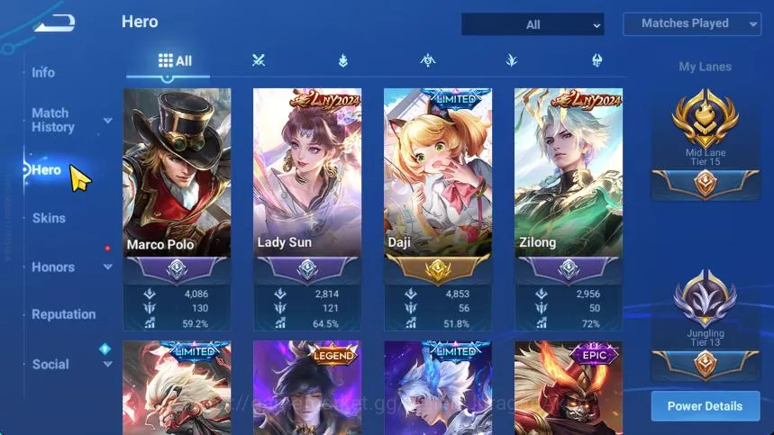 Honor of Kings Accounts Hero 110 Skin 164|Limitd[Shangguan,Lam,Wukong],Ful image 3