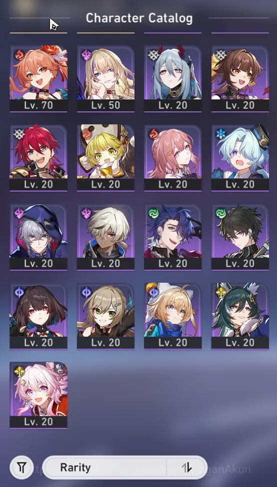 Honkai Star Rail Accounts Mid Game ASIA[TL70] 9 Limited (Phainon+Sign,Aglaea+Sign,ArcheronE2+Sign,TheHerta,Jingliu,Luocha 2