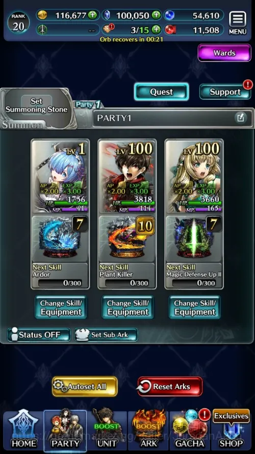 Last Cloudia Accounts GLOBAL | Rank 20| 100k Crystal + Collab Re:Zero Re image 3