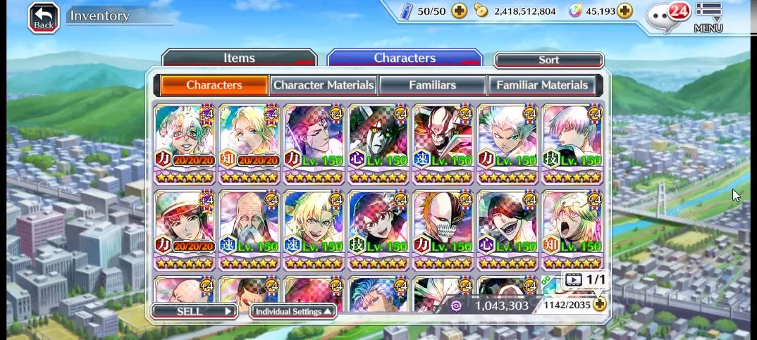 Bleach: Brave Souls Accounts High-End [GLOBAL]|45K Orb|Nelliel+Rangiku 10th Art,Whtie 8th,Ulquiorra+Ichigo V2,Aizen 2