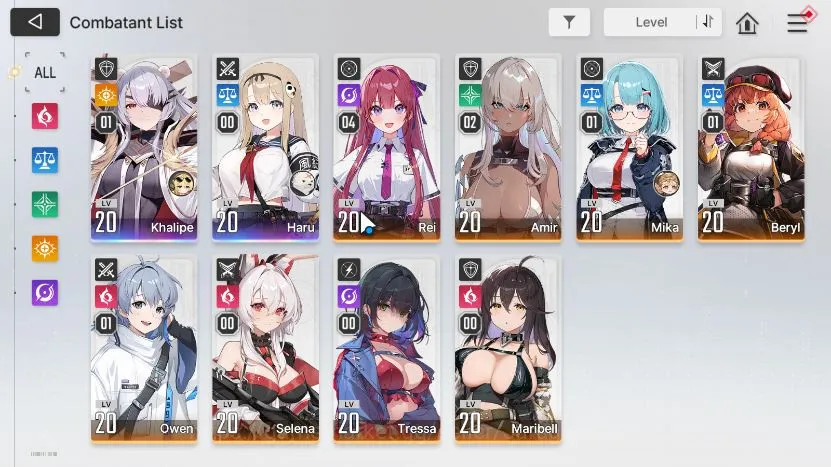 Chaos Zero Nightmare Accounts GLOBAL Lv20|4k Cryst 10Rescue 2 SSR(KhalipeM1 Haru) 8SR(ReiM4,AmirM2,MikaM1,BerylM1,etc) 9SR 4