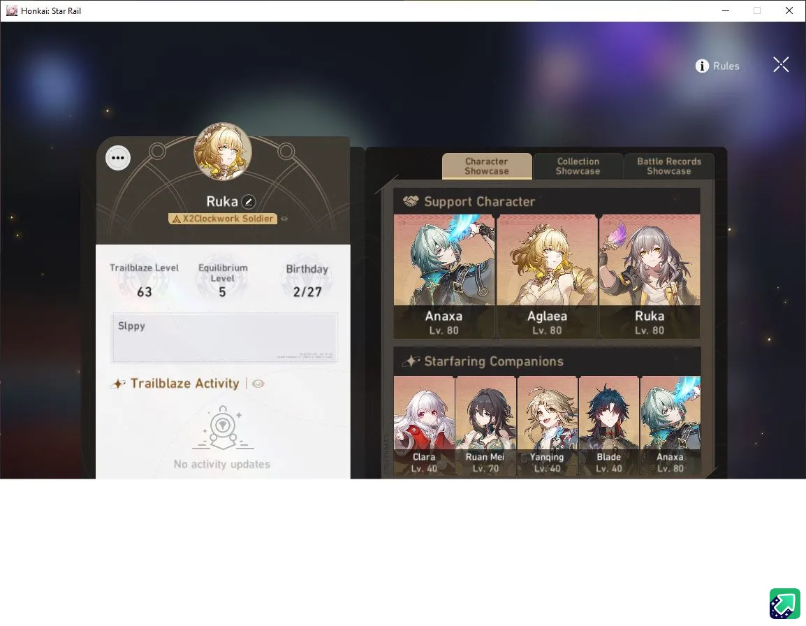 Honkai Star Rail Accounts ASIA|TL 63| 4 Limited | E1 Anaxa+Sign,Aglaea,Ruan image 1