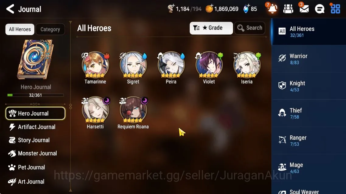 Epic Seven Accounts Starter Global Unverif|Fresh Starter|Low Progress|2 ML (Requim 2