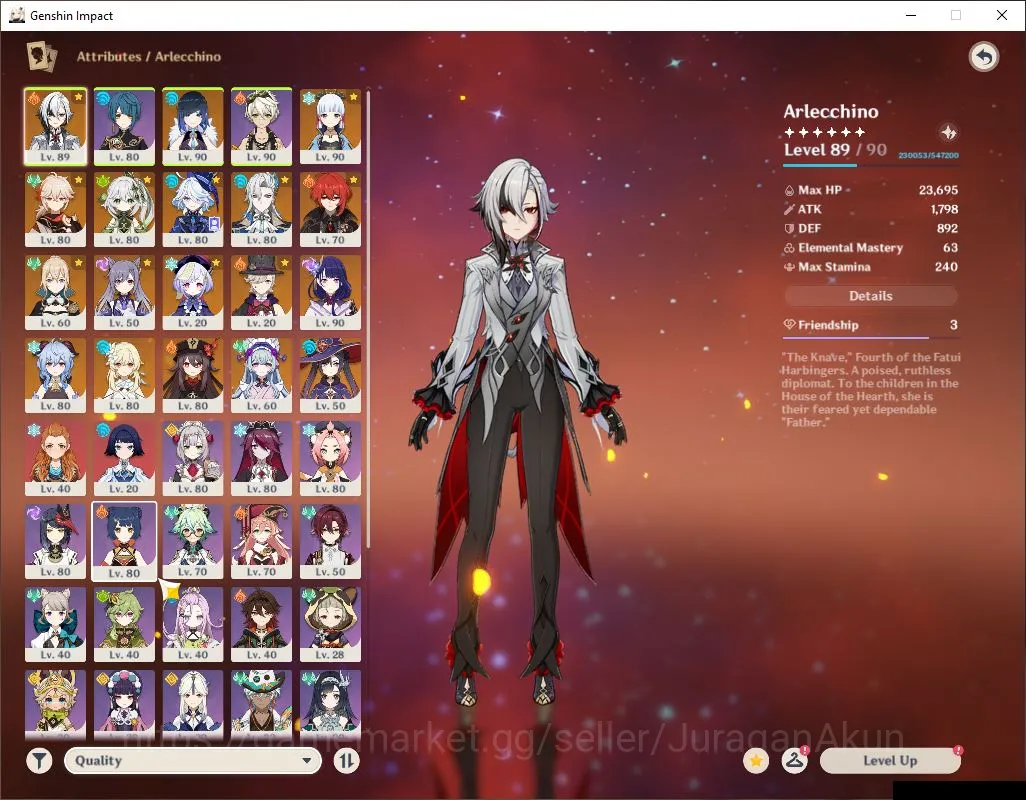 Genshin Impact Accounts Mid Game ASIA|AR 57|11 Limited + 9 [5 3