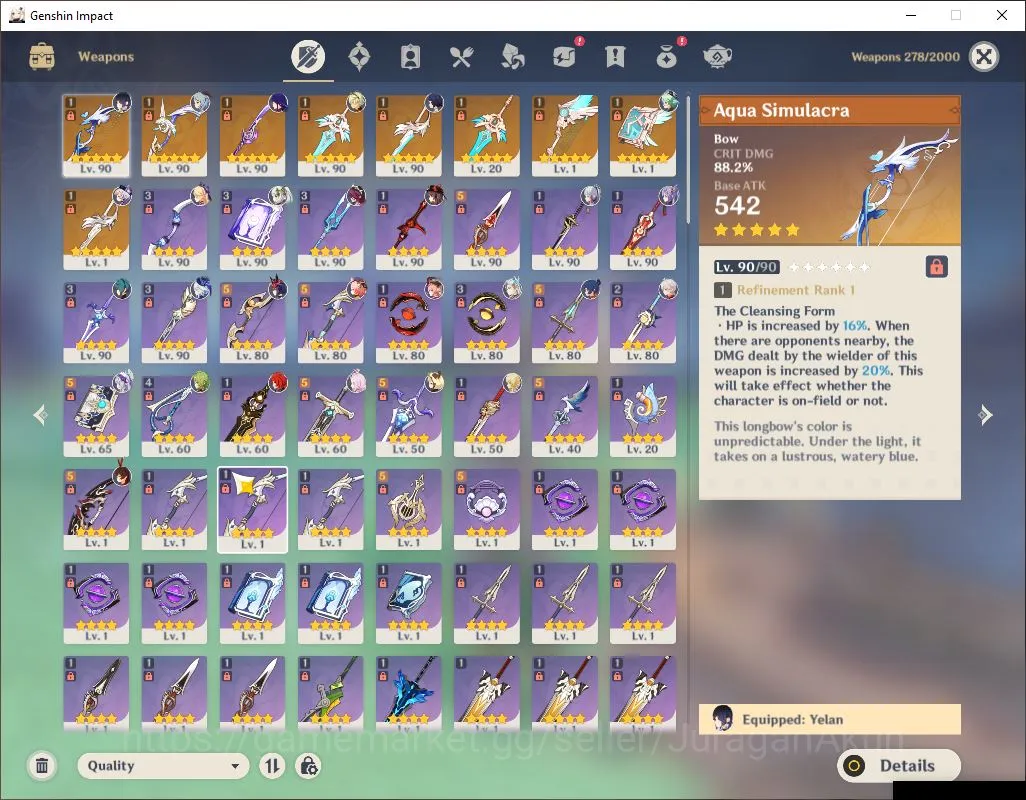 Genshin Impact Accounts Mid Game ASIA|AR 57|11 Limited + 9 [5 4