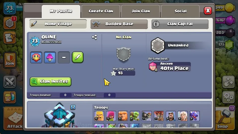 Clash of Clans Accounts Mid-Tier TH 13 - BH 7|LV 73|HH 6|BK 27,AQ 36,GW 14,MP 21,RC 0|Gems 186|CN OFF|ProtectOFF|TAKE 2