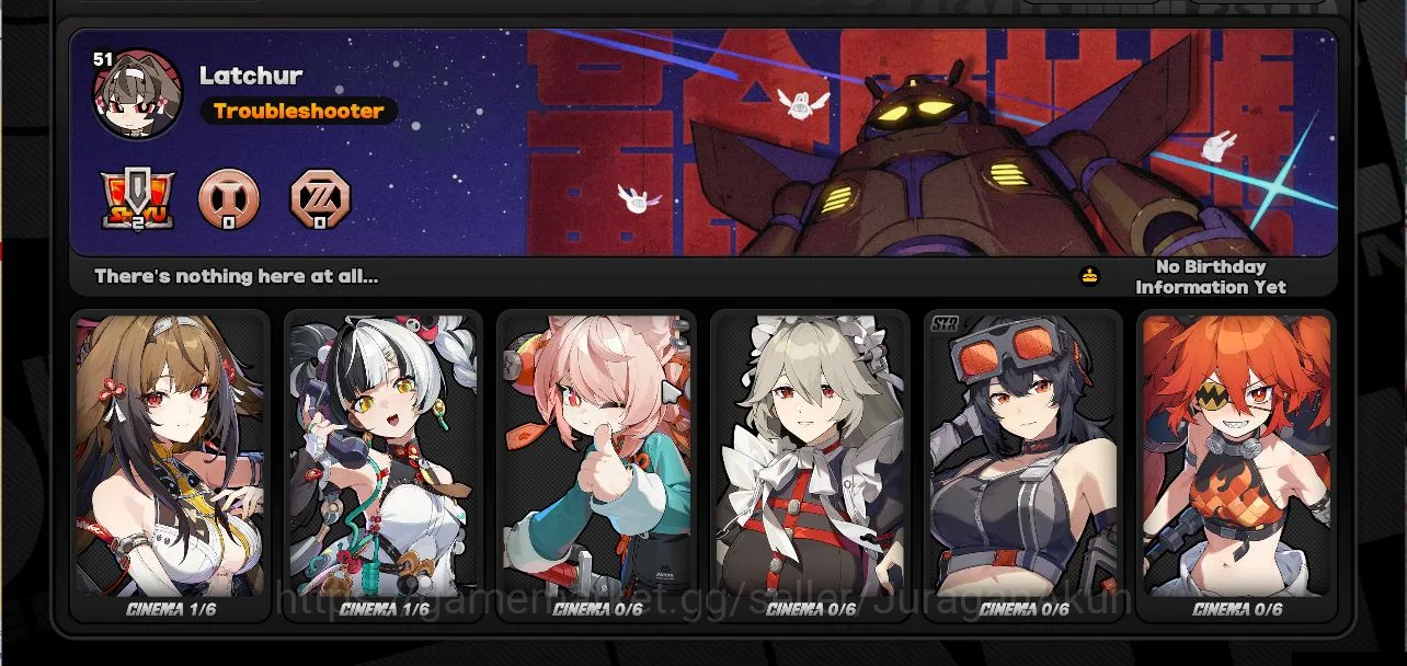 Zenless Zone Zero Accounts End-Game ASIA|IK 51|S2 CH 4|3 Limited| Ye Shunguang M1 Prem Team [Dialyn M1+Sign, Zhao] |3 S 2