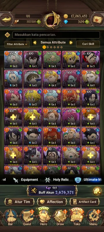 The Seven Deadly Sins: Grand Cross Accounts Asia |2,6M CC| 1LR + 3UR + 309 Gems (Elizabeth, Op image 2