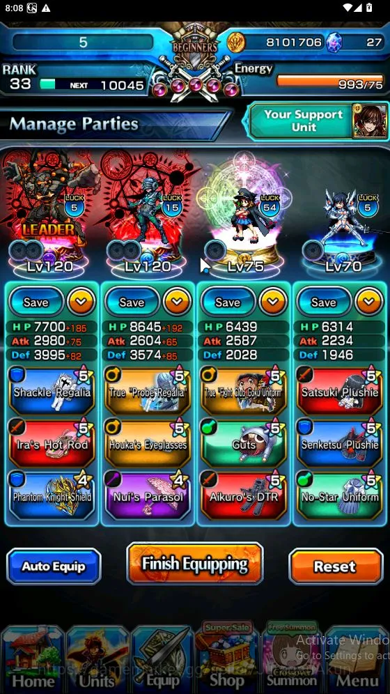 Grand Summoners Accounts Starter Global|Rank 33|Starter|4 Ascend [InumutaTW,Ira Gamogoori,Nonon Jakuzure,Ira Gamogoori]+Lpot 2
