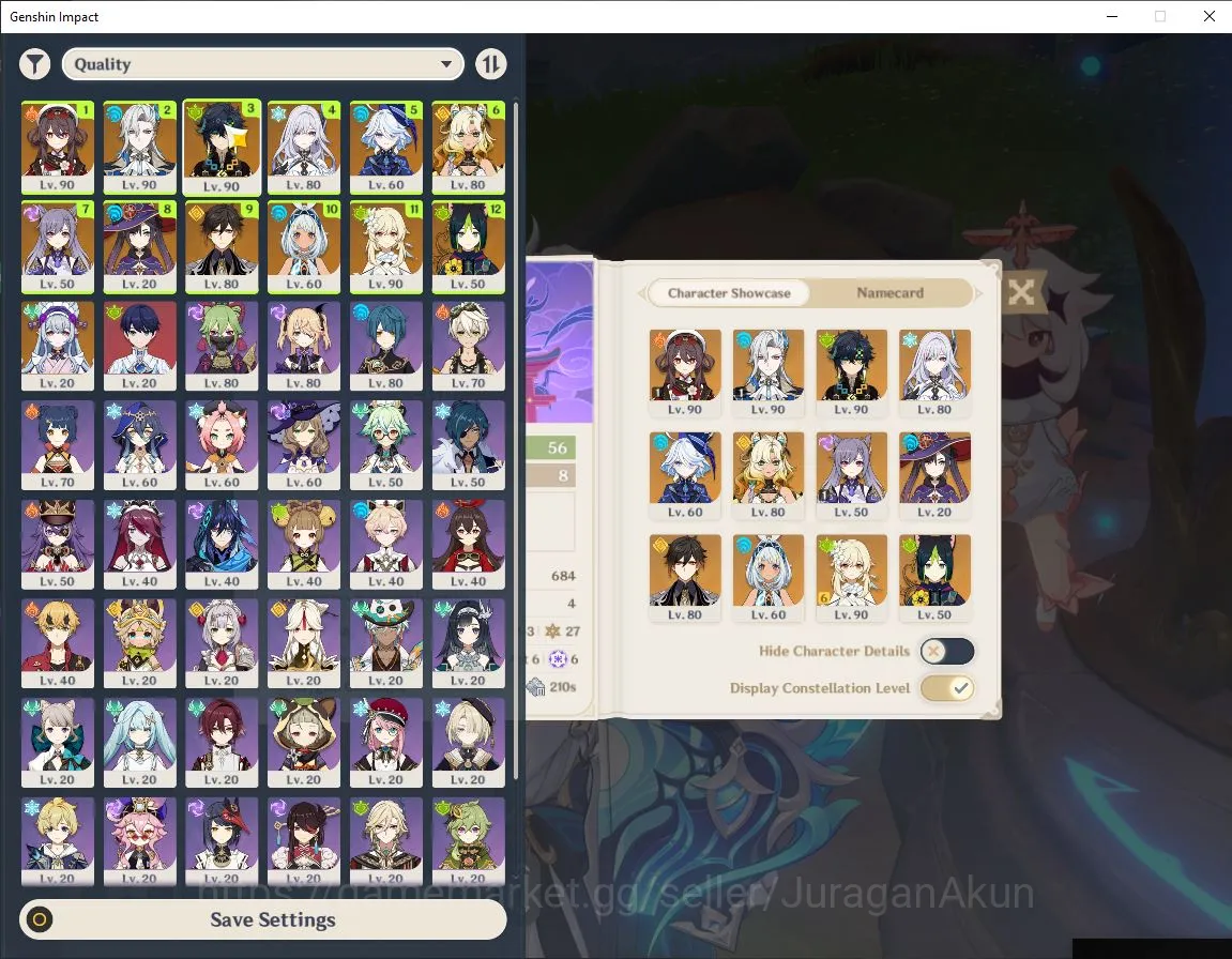 Genshin Impact End Game ASIA|AR 56| 8 Limited+ 3[5* Weapon]|[(Hu Tao C1 Sk image 1