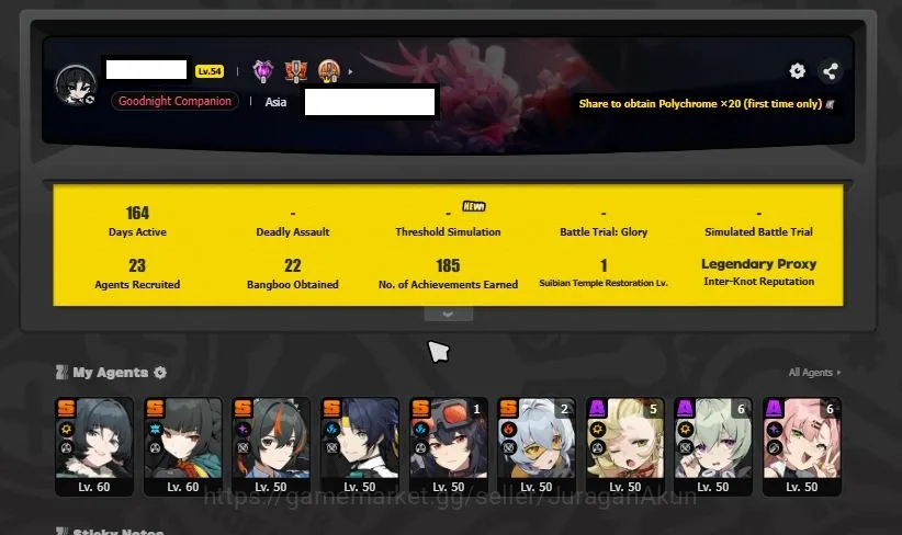 Genshin Impact Accounts Mid Game ASIA|AR 57|Free ZZZ|11 Limited+ 9[5 4