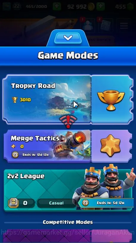Clash Royale Accounts Midgame Lvl 22|Trophy 3010|KTL 9|Limited Skin |Card 54|1 EVO,11 Epic,21 Rare,22 2