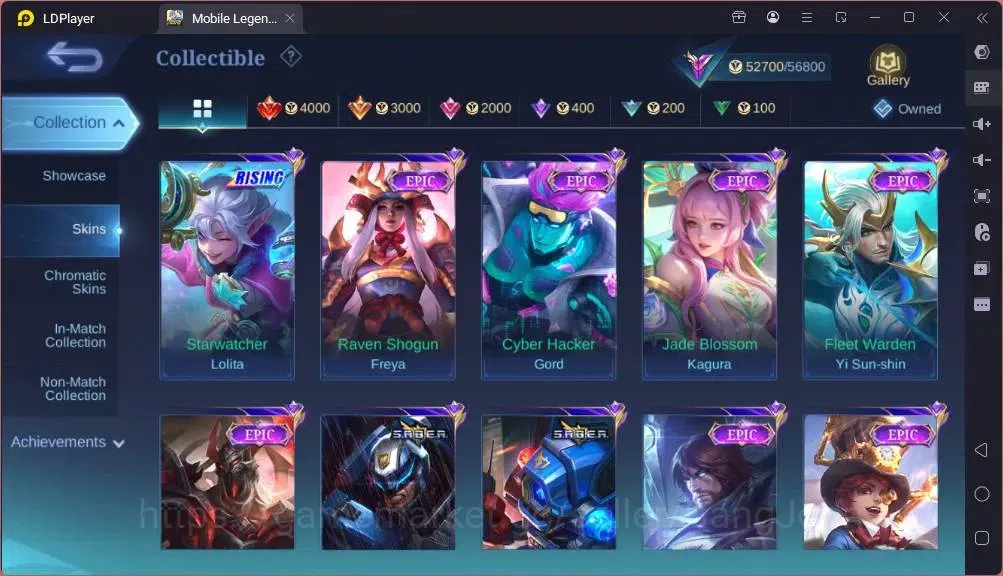 Mobile Legends: Bang Bang Accounts GLOBAL Hero 132 Skin 243|Star Hayabusa|Valentine F image 9