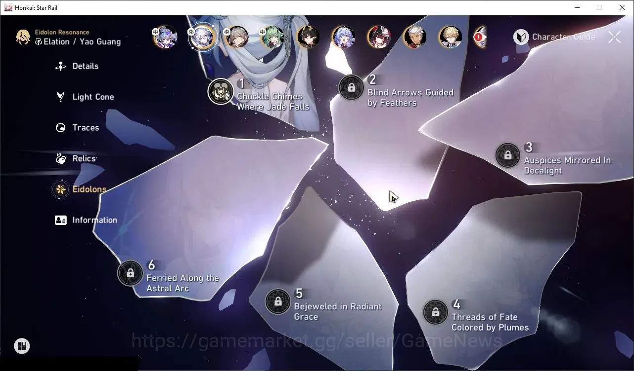 Honkai Star Rail Accounts End Game Asia|TL 63|7 Limited|(SW LV999,Yao Guang E1)+Sign Huohuo E1,Archer,DH Terrae,Robin 4