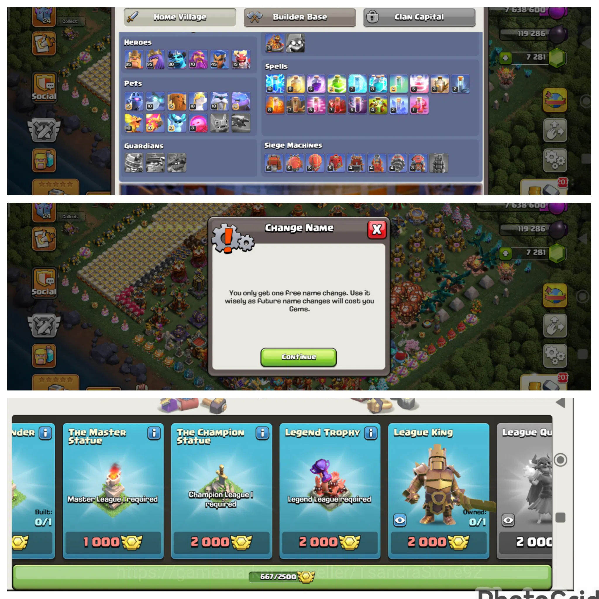 Clash of Clans Accounts TH 16 LVL 181 MAXED 100% RARE EXCEPT TROPS|EPIC 8 image 2