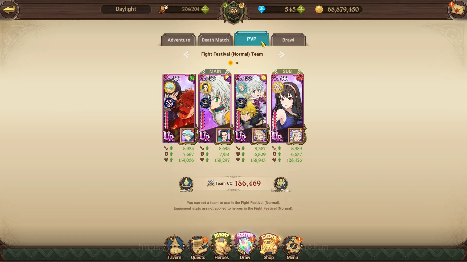 The Seven Deadly Sins: Grand Cross Accounts Midgame Asia|4,5M CC|545 Gems|1 LR+9 UR+Collab 13