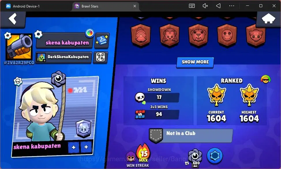 Brawl Stars Accounts Global |1195 Trophy|17 Brawler|2 Lv11 (Darryl,Gus) image 3