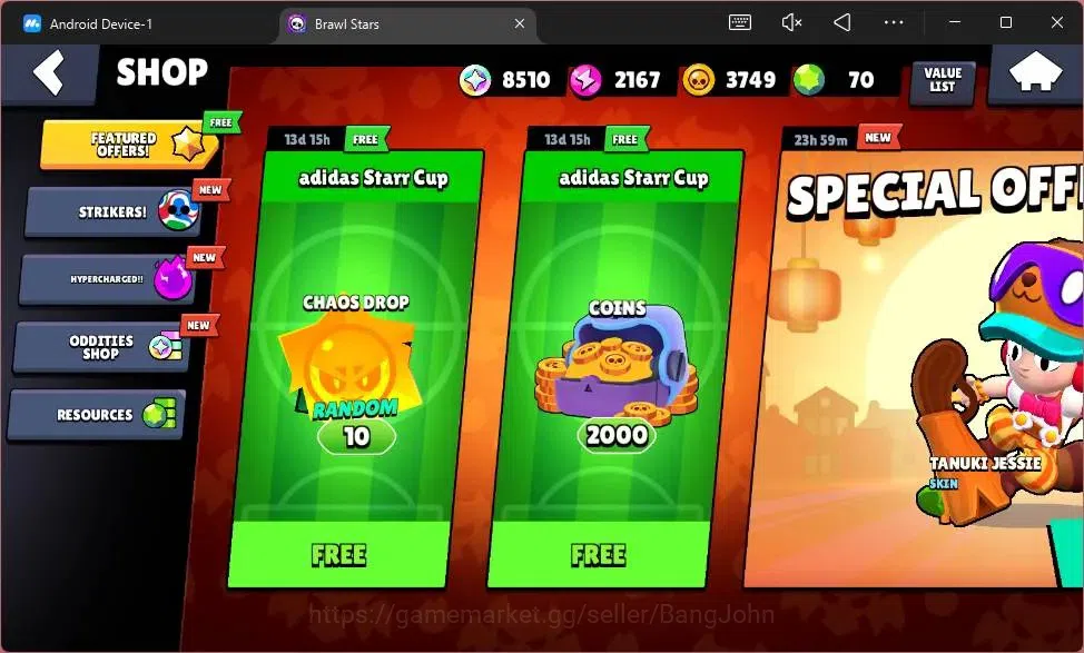 Brawl Stars Accounts Global |1195 Trophy|17 Brawler|2 Lv11 (Darryl,Gus) image 4