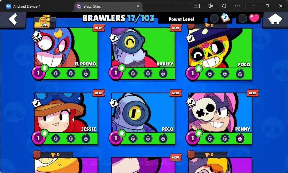 Brawl Stars Accounts Global |1195 Trophy|17 Brawler|2 Lv11 (Darryl,Gus) image 6