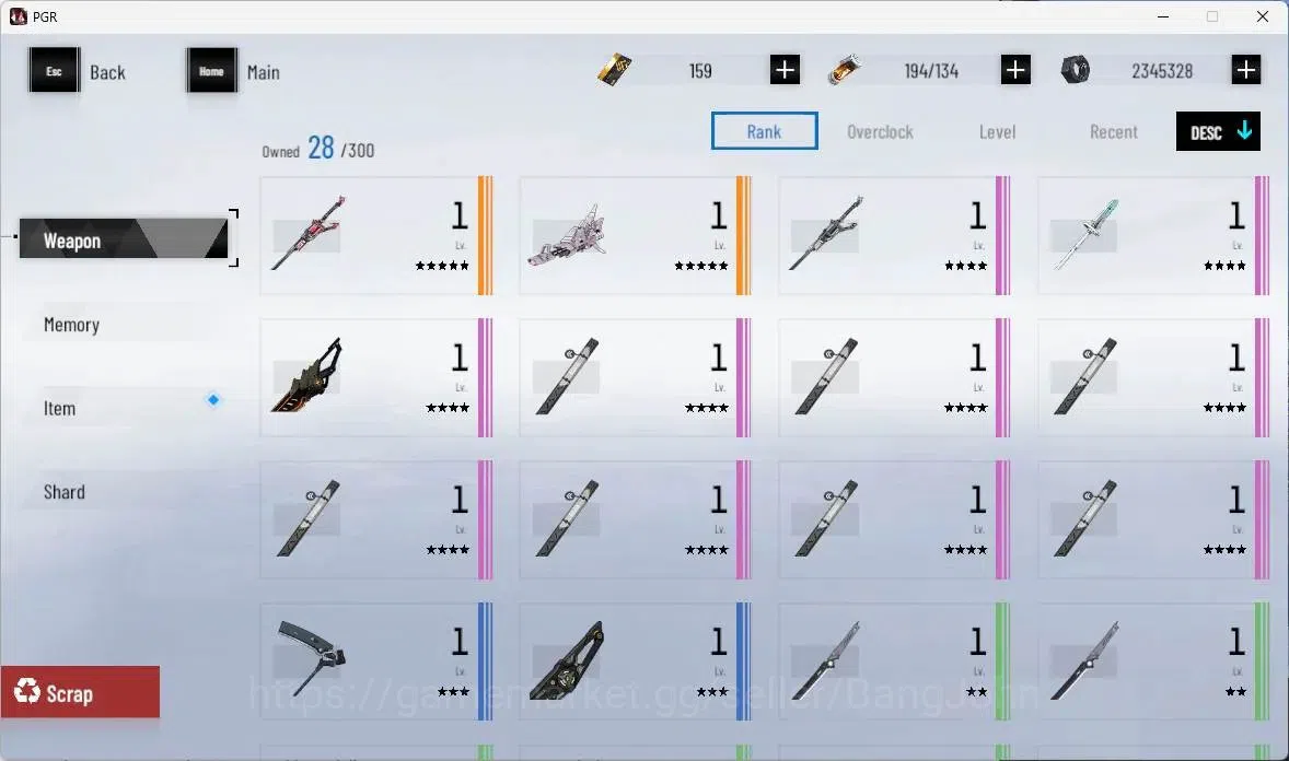 Punishing: Gray Raven Accounts ASIA | Lv35 | S Lucia CW Lv1 | 1x 5*Wep | BC 159 | image 11