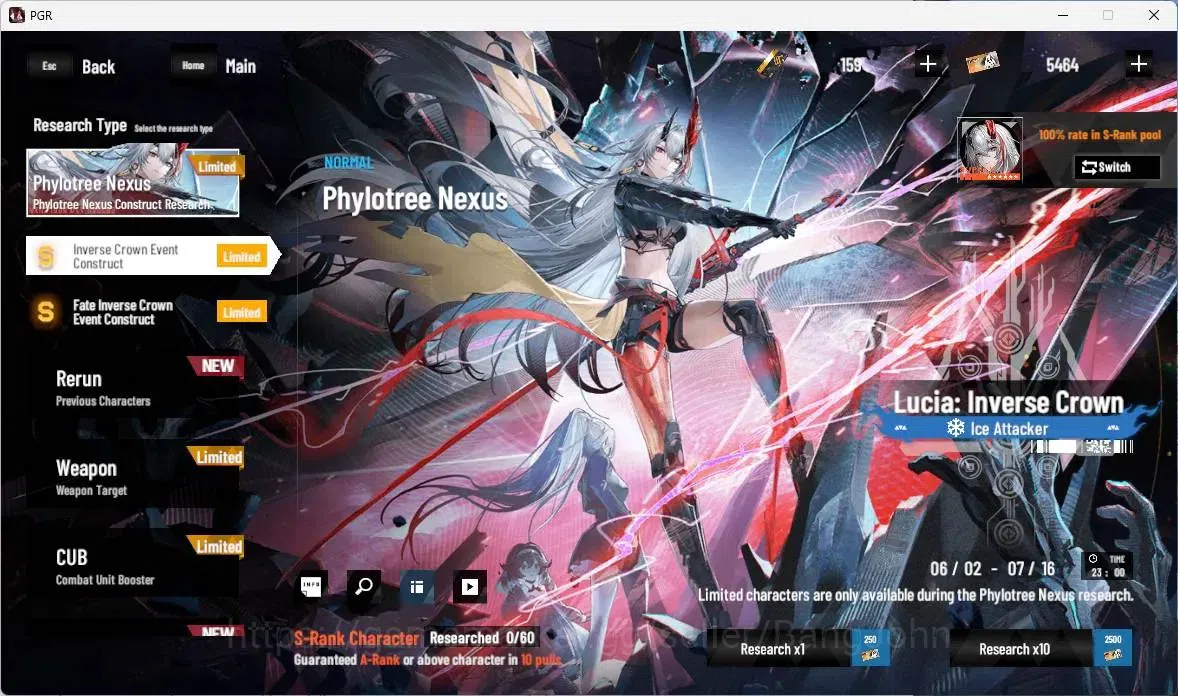 Punishing: Gray Raven Accounts ASIA | Lv35 | S Lucia CW Lv1 | 1x 5*Wep | BC 159 | image 5