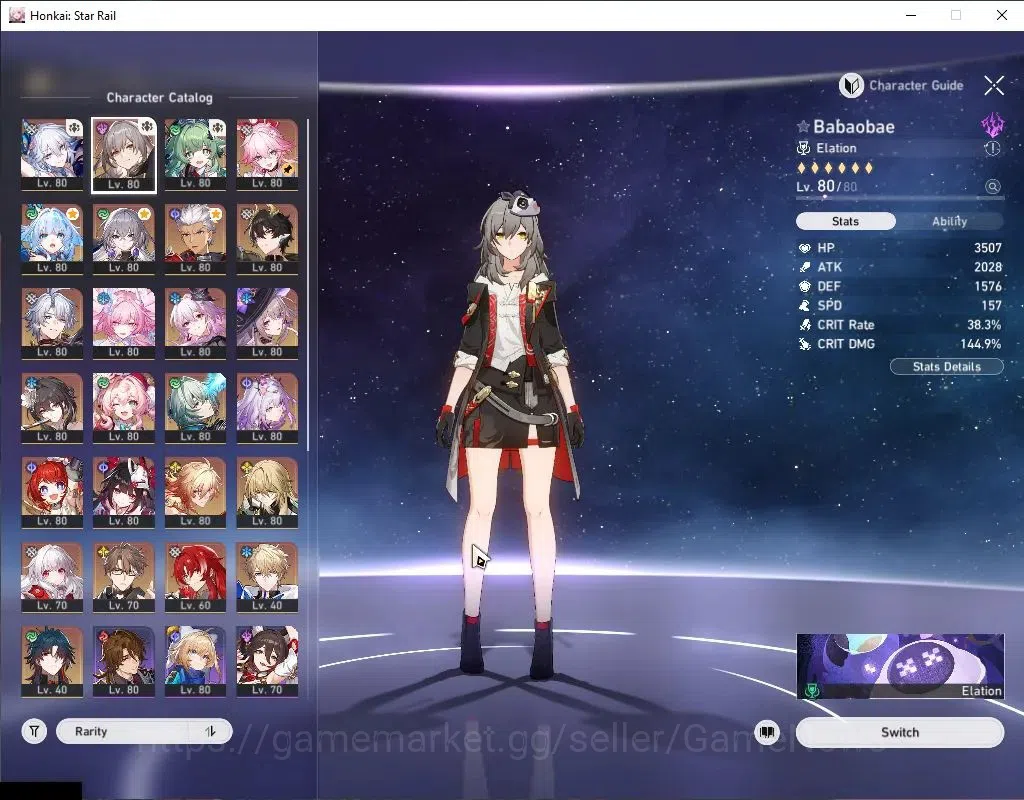 Honkai Star Rail Accounts Asia|TL 70|5 PremTeam|20 Limited|(Castorice,Phaino image 4