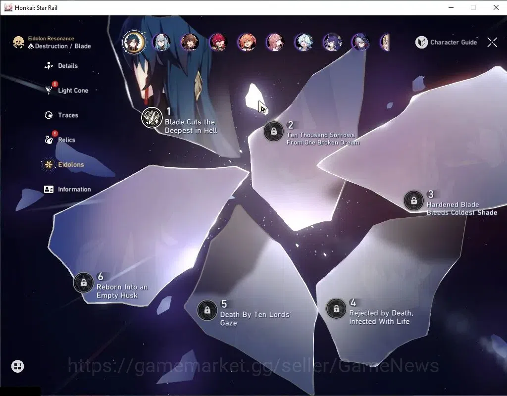 Honkai Star Rail Accounts Asia|TL 70|5 PremTeam|20 Limited|(Castorice,Phaino image 7